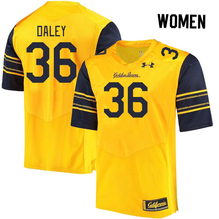 Women #36 Grant Daley California Golden Bears College Football Jerseys Stitched Sale-Gold